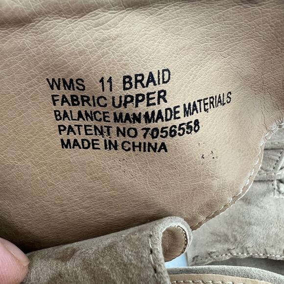 Report (11) BRAID Brown Faux Suede Leather Lace Up Heel Booties - Picture 9 of 9